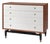 Mid-Century Librenza Chest of Drawers in Teak and White with Brass Handles from E. Gomme, 1960s For Sale