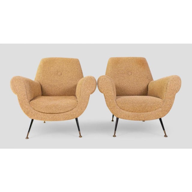 Vintage Italian Armchairs, 1950s, Set of 2 For Sale - Image 6 of 9
