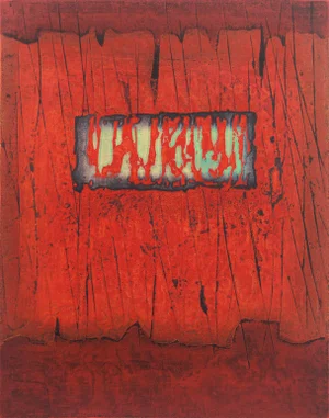 'The Rain, Abstract in Ruby and Jade' After Hiroyuki Tajima, 1973, Tokyo, Los Angeles County Museum of Art, Benezit