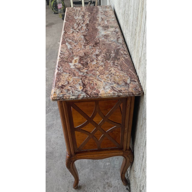 19000s French Server Sideboard Tables with Open Shelves - a Pair For Sale - Image 6 of 13