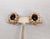 1950s Vintage 1950s Signed Hattie Carnegie Cabochon Faux-Garnet & Faux-Pearl Dangles Clip Earrings-2 Pieces For Sale - Image 5 of 7