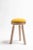 Contemporary Ninna Stool in Natural Ash with Yellow Wool Seat by Carlo Contin for Adentro For Sale - Image 3 of 3