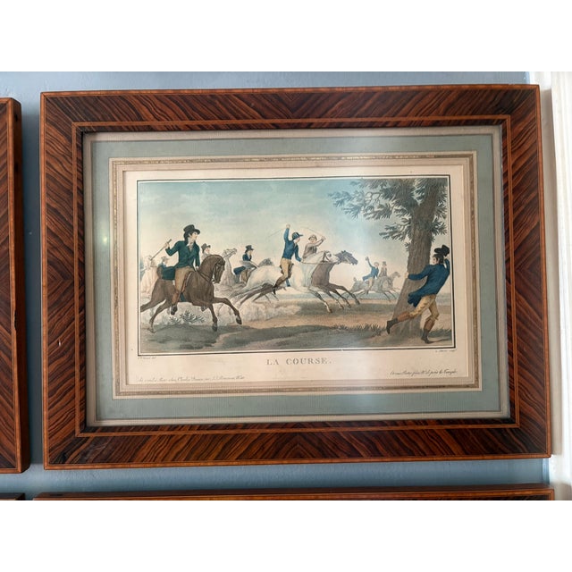 French Set of Four French Engravings in Antique Frames, Circa 1870 For Sale - Image 3 of 12