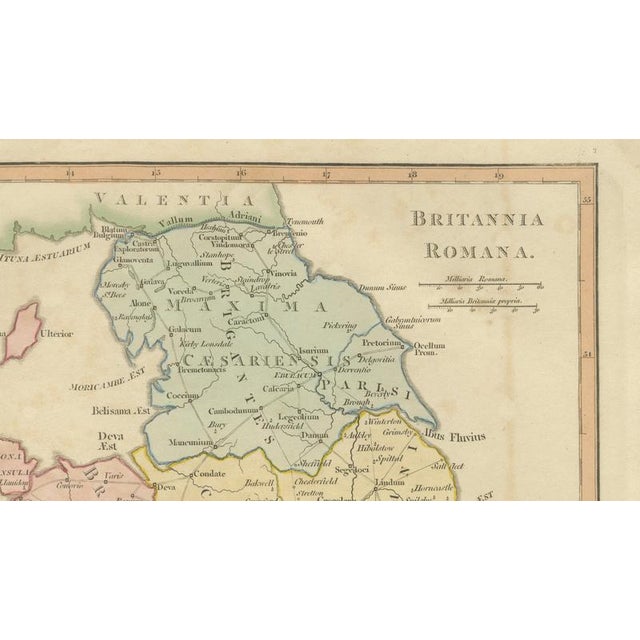 Roman Britain Map with Ancient England and Wales by Wilkinson, 1817 For Sale - Image 6 of 11