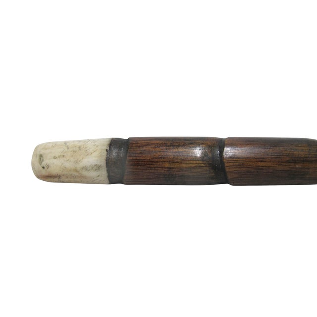 Wood Victorian Whippet Greyhound Dog Carved Handle Corkscrew Gadget Walking Stick For Sale - Image 7 of 10