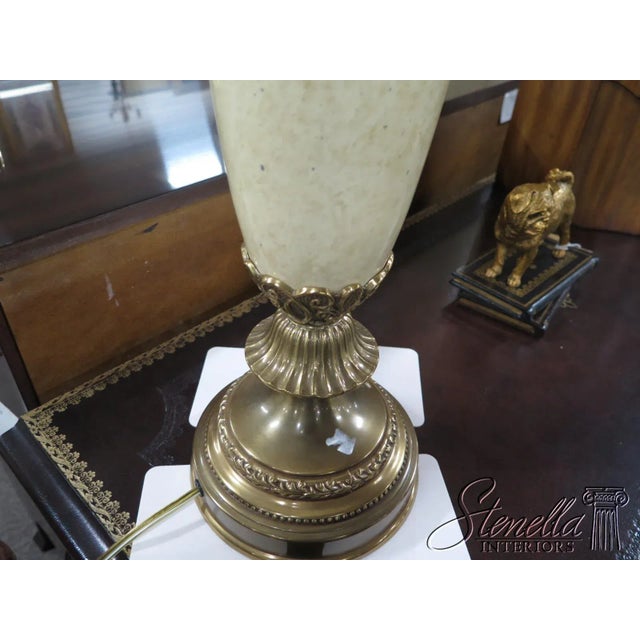 Brass Brass & Faux Finish Lamp For Sale - Image 8 of 8