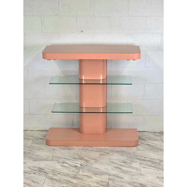1980s 1980s Post Mod 4 Tier Pink Bar For Sale - Image 5 of 8