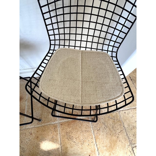 Late 20th Century Authentic Knoll "Bertoia" Black Bar Stools - Set of 3 For Sale - Image 11 of 14
