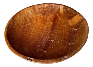 Andrianna Shamaris Monumental Sculptural Rare Teak Wood Bowl