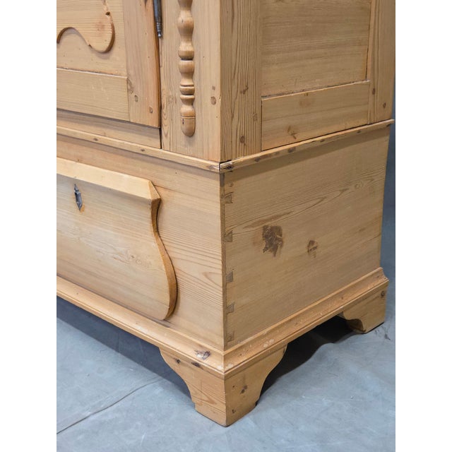 Antique European (Germany or Austria) Pine Double Door Wardrobe For Sale - Image 11 of 16