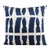 Silk Velvet Navy Blue and Cream Euro Pillow For Sale