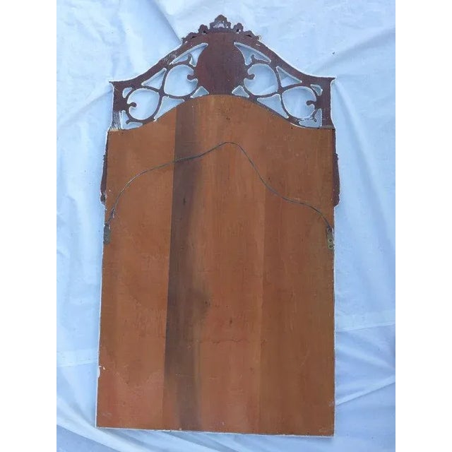 1940s French Style Fleur-De-Lis Crested Mirror For Sale - Image 5 of 7
