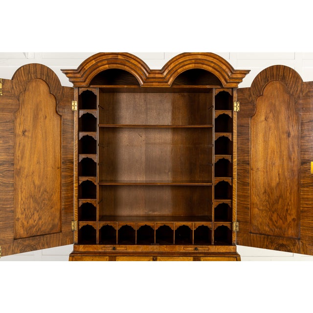 Double Dome Walnut Yew and Oak Secretaire For Sale - Image 9 of 10