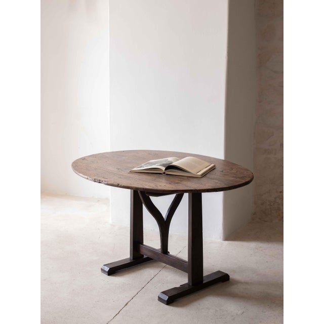 French Oval Winemaker's Table For Sale - Image 3 of 7