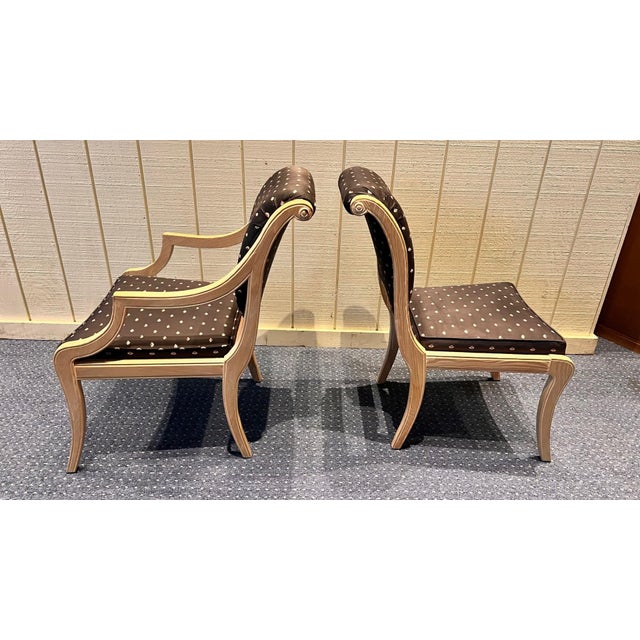 Traditional 1990s Century Furniture Whitewash Birch Dining Chairs - Set of 8 For Sale - Image 3 of 12