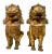 Gilt Bronze Foo Dogs - a Pair For Sale