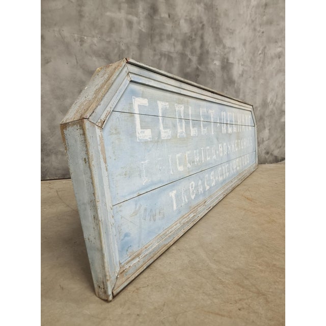 Antique Belgian Store Advertising Billboard, 1890s For Sale - Image 9 of 11