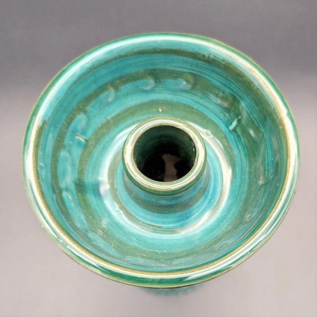 Bitossi Ceramic Vase in Green by Aldo Londi for Bitossi, 1960s For Sale - Image 4 of 8