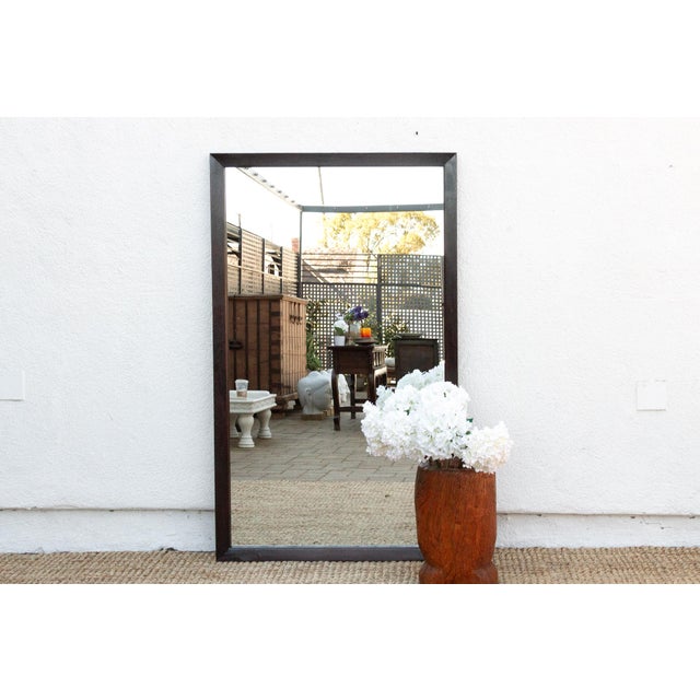 Large Elegant Vintage Rosewood Mirror For Sale - Image 9 of 9