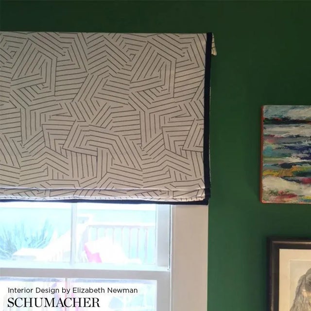 Abstract Schumacher Deconstructed Stripe Fabric in Red For Sale - Image 3 of 5