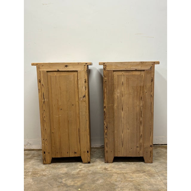 Antique European Pine Nightstands For Sale - Image 10 of 11
