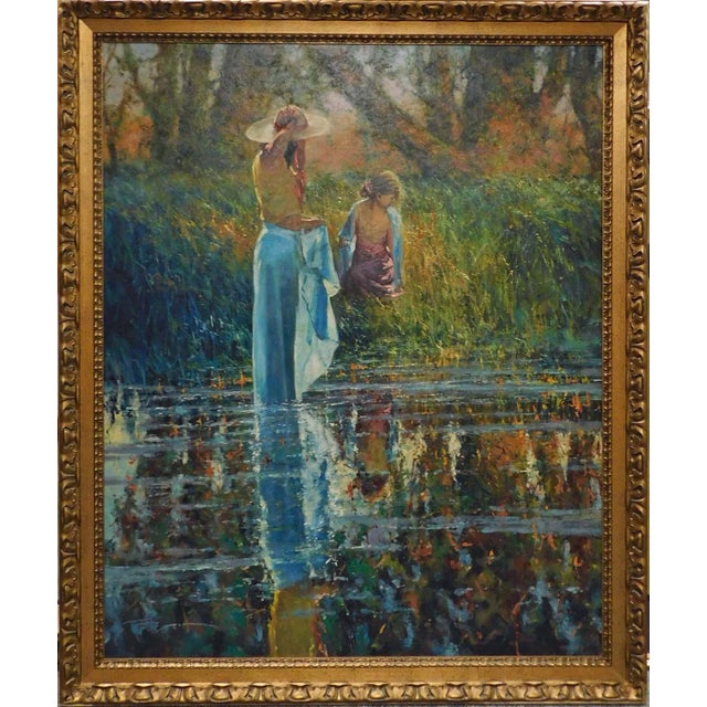 "Untitled" Original Oil on canvas by Robert Hagan Hand signed by the artist Art Size: 66" x 56" Image Size: 58" x 47"...