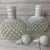 Glass 1930s Fenton Hobnail Opalescent Wrisley Cologne Bottles With Stoppers-a Pair For Sale - Image 7 of 8