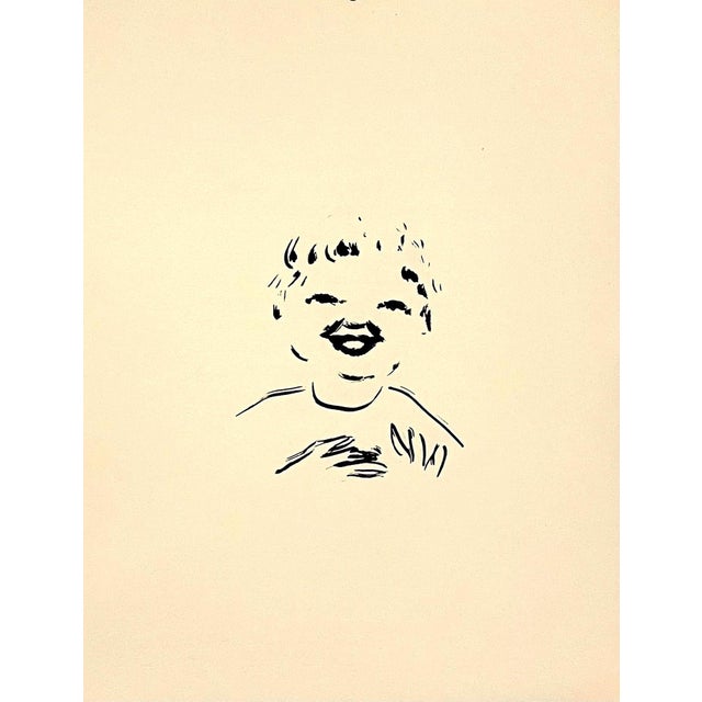 Pierre Bonnard ltd edition Lithograph Printed at Mourlot Paris 1958 Young Boy, 1958 For Sale