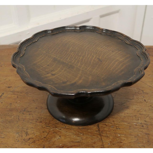 Art Deco Oak Lazy Susan Tazza For Sale - Image 4 of 6