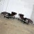 Brown Pair Chaise Lounge Chairs Brown Leather & Chrome & Black Steel Bases Style of Le Corbusier Lc4 For Sale - Image 8 of 13