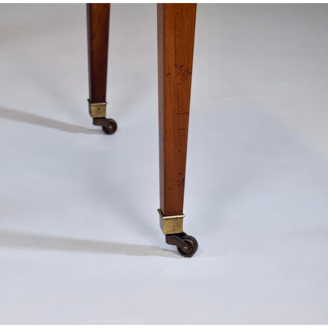 French Regency Leather Top Desk With Campaign Styling and Gallery For Sale - Image 15 of 16