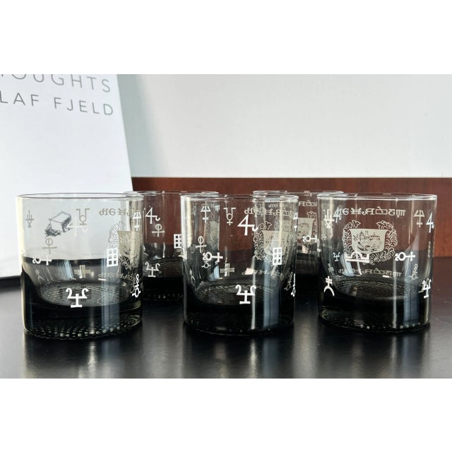 Vintage Mid Century Pharmacy Rx Whiskey Rocks Cocktail Glasses - Set of 5 For Sale In Providence - Image 6 of 7