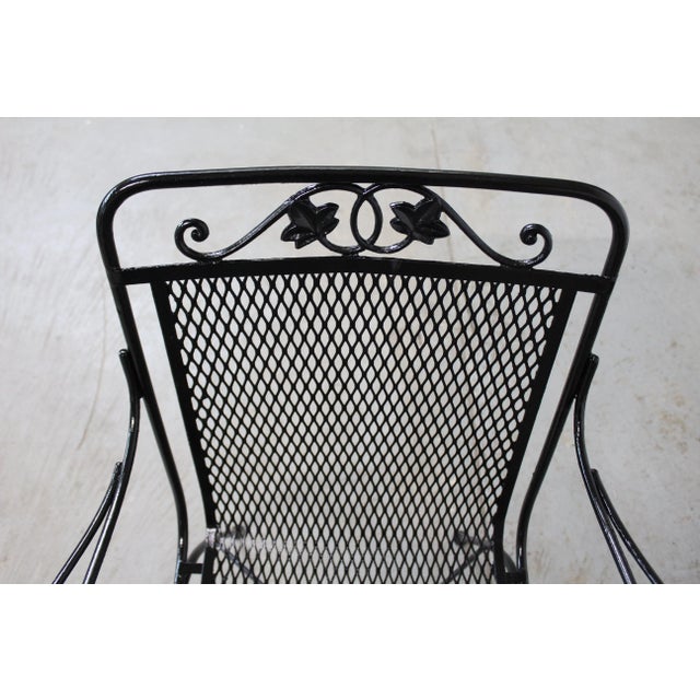 Vintage Woodard Outdoor Iron Table and 4 Chairs For Sale - Image 4 of 13