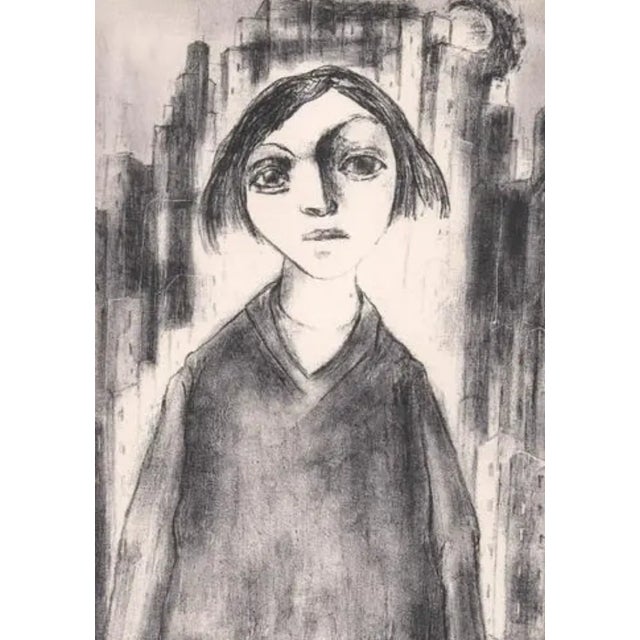 "Pam" or "City Girl" 1949 lithograph by Frank Kleinholz (1901-1987). Pencil signed, titled and numbered 5 of 25. This...