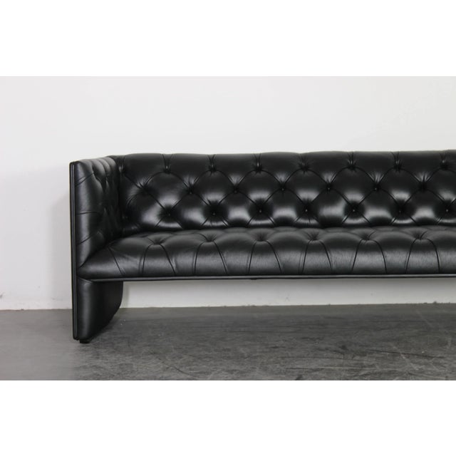 Black Leather Sofa by Wittmann Edwards For Sale - Image 6 of 18