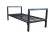 20th Century steel bed / daybed. Features a rustic frame with metal steel cross supports. DIMENSIONS 77' x 36" x 30" h ;...