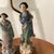 Mid 20th Century Mid 20th Century Chinoiserie Porcelain Figural Table Lamp on Brass Base in Famille Rose Palette For Sale - Image 5 of 12