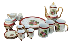 1960s Imperial Chekoslavakia Demitasse Tea Set, 20 Pieces