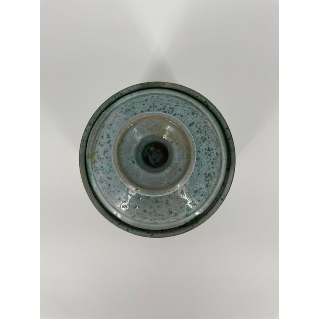 Ceramic Speckled Art Pottery Lidded Jar For Sale - Image 7 of 7