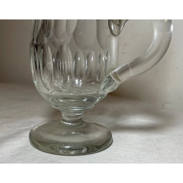 19th Century Footed Antique 19th Century Glass Pewter German Figural Lidded Beer Stein Mug For Sale - Image 5 of 12