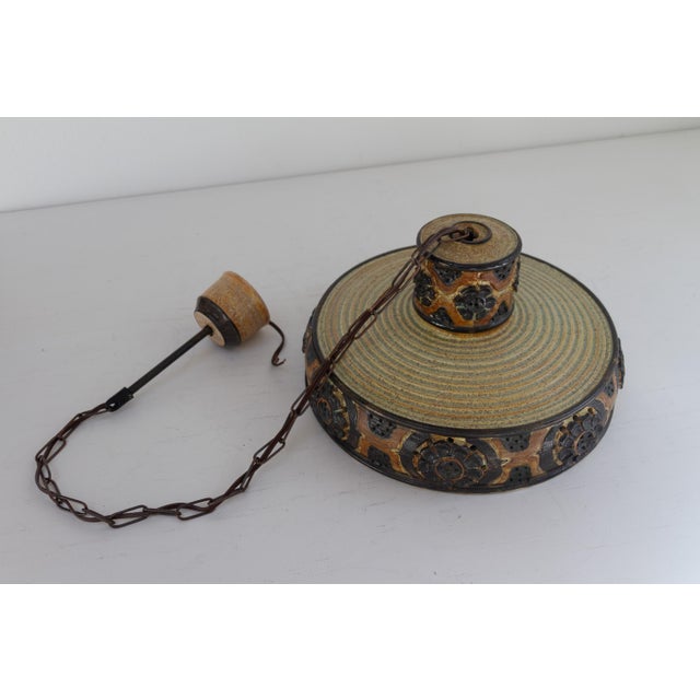 Danish Stoneware Pendant Lamp by Jette Hellerøe, 1960s For Sale - Image 11 of 18