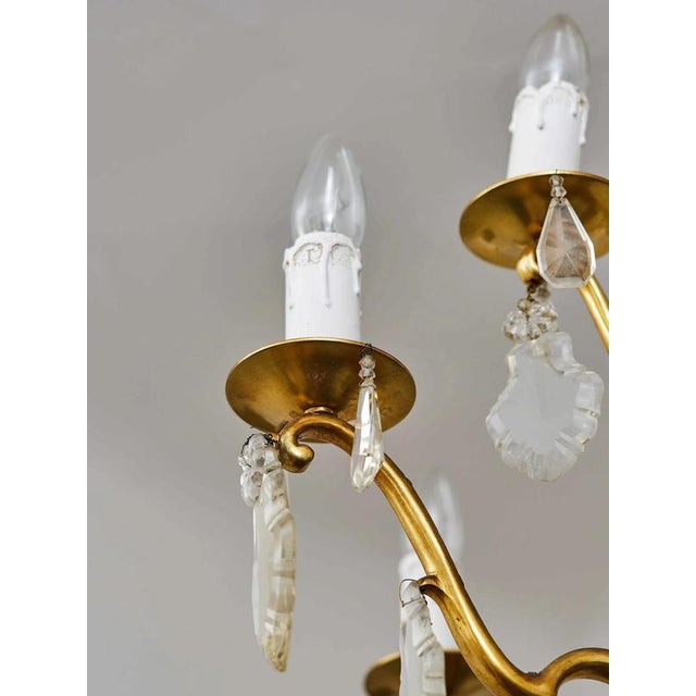 Two-Story Chandelier with Crystal Trimmings For Sale - Image 6 of 10
