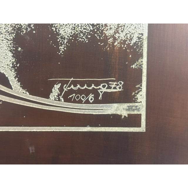 An exceptional, signed and numbered graphic work from 1978. The piece was created using the technique of hand engraving on...