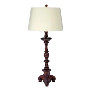 Chapman Vintage Wood Candlestick Lamp