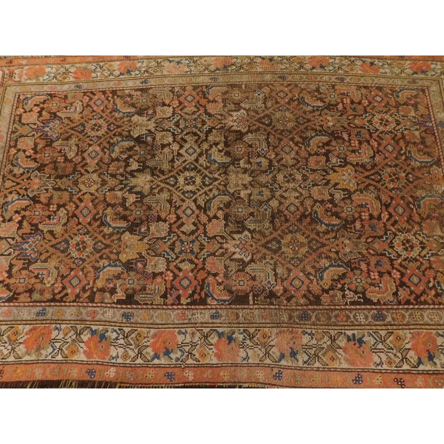 Early 20th Century Antique Hand Knotted Caucasian Wool Rug 4'7"x 7'5" For Sale - Image 10 of 13