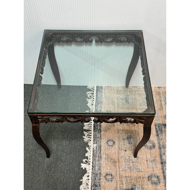Vintage Burnished Metal Side Table For Sale In San Francisco - Image 6 of 12