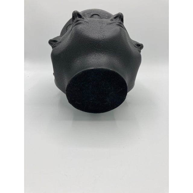 Mid-Century Modern Vitruvian Man Perpetual Faces Dora Maar Style TMS Black Vase For Sale - Image 3 of 6
