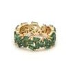 Natural 3.66 cts emerald zig zag band ring in 18k gold For Sale - Image 16 of 18