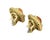 Contemporary Mid 20th Century Pair of Kanaris Citrine & Tourmaline 18k Yellow Gold Hammered Square Huggie Earrings For Sale - Image 3 of 6