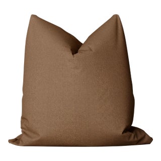 Coffee Brown Wool Throw Pillow by the Drawing Room Atl For Sale